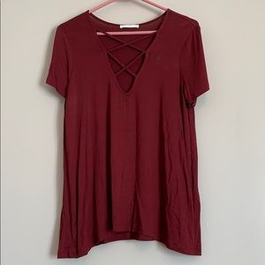 V-Neck Cage Front Tee
